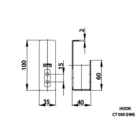 ขอแขวนผ้า COTTO CT030(HM) สเตนเลส_1