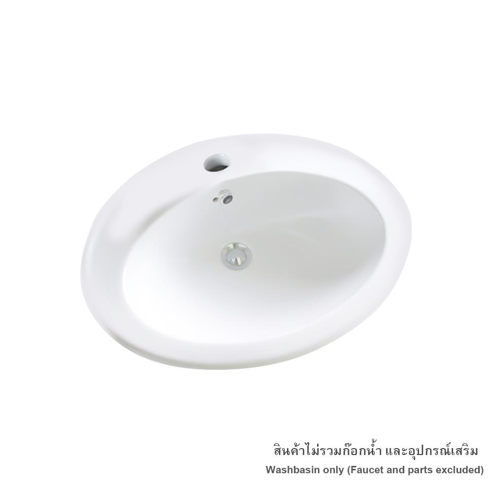 อ่างล้างหน้าฝังบนเคาน์เตอร์ AMERICAN STANDARD TF-0477 สีขาว