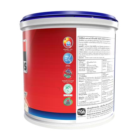 สีน้ำทาภายนอก ชนิดด้าน TOA 4 SEASONS ADVANCE BASE A สีขาว 1/4 แกลลอน_3