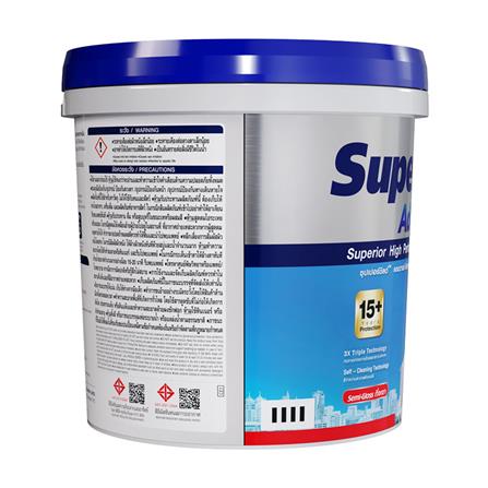 สีน้ำทาภายนอก ชนิดกึ่งเงา TOA SUPERSHIELD ADVANCE BASE A สีขาว 9 ลิตร_2
