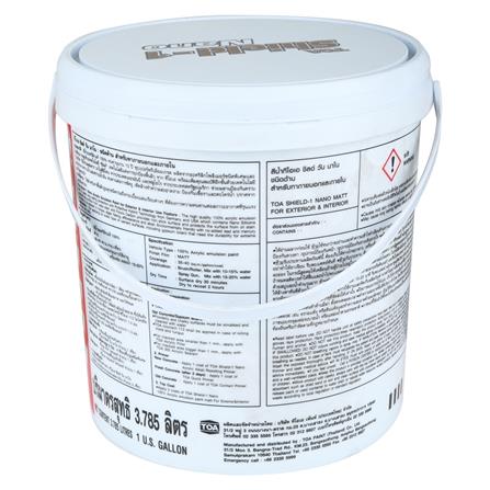 สีน้ำทาภายนอก ชนิดด้าน TOA SHIELD-1 NANO BASE D 1 แกลลอน_1