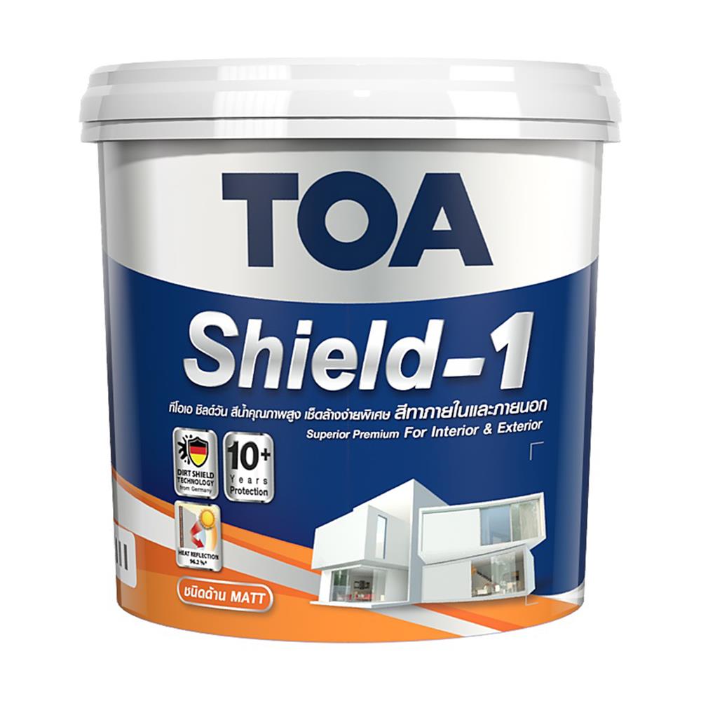 สีน้ำทาภายนอก ชนิดด้าน TOA SHIELD-1 BASE D 2.5 แกลลอน