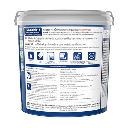 สีน้ำทาภายใน TOA SHIELD-1 BASE D ด้าน 2.5 แกลลอน_1