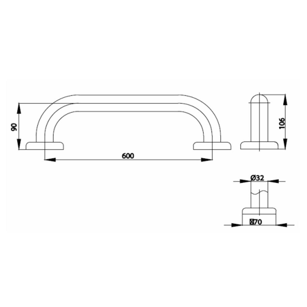 ราวกันลื่น COTTO CT750(HM)