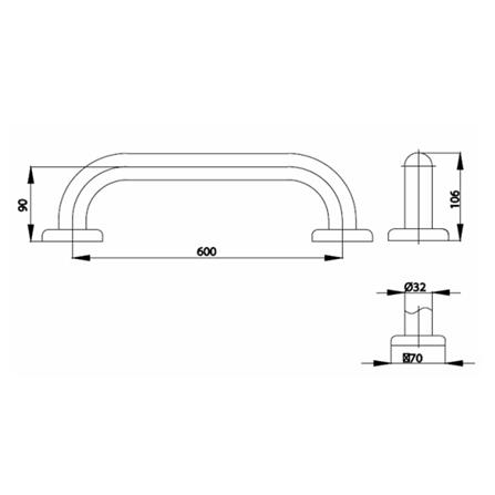 ราวกันลื่น COTTO CT750(HM)_1