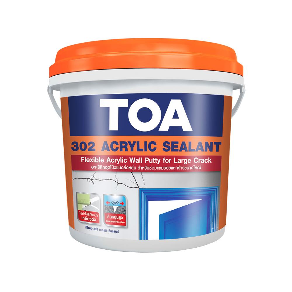 อะคริลิกอุดโป๊ว TOA 302 1 กก. สีขาว