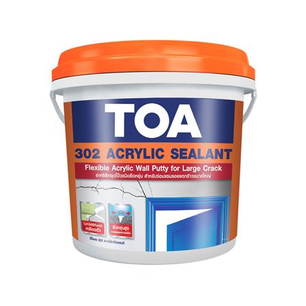 อะคริลิกอุดโป๊ว TOA 302 1 กก. สีขาว