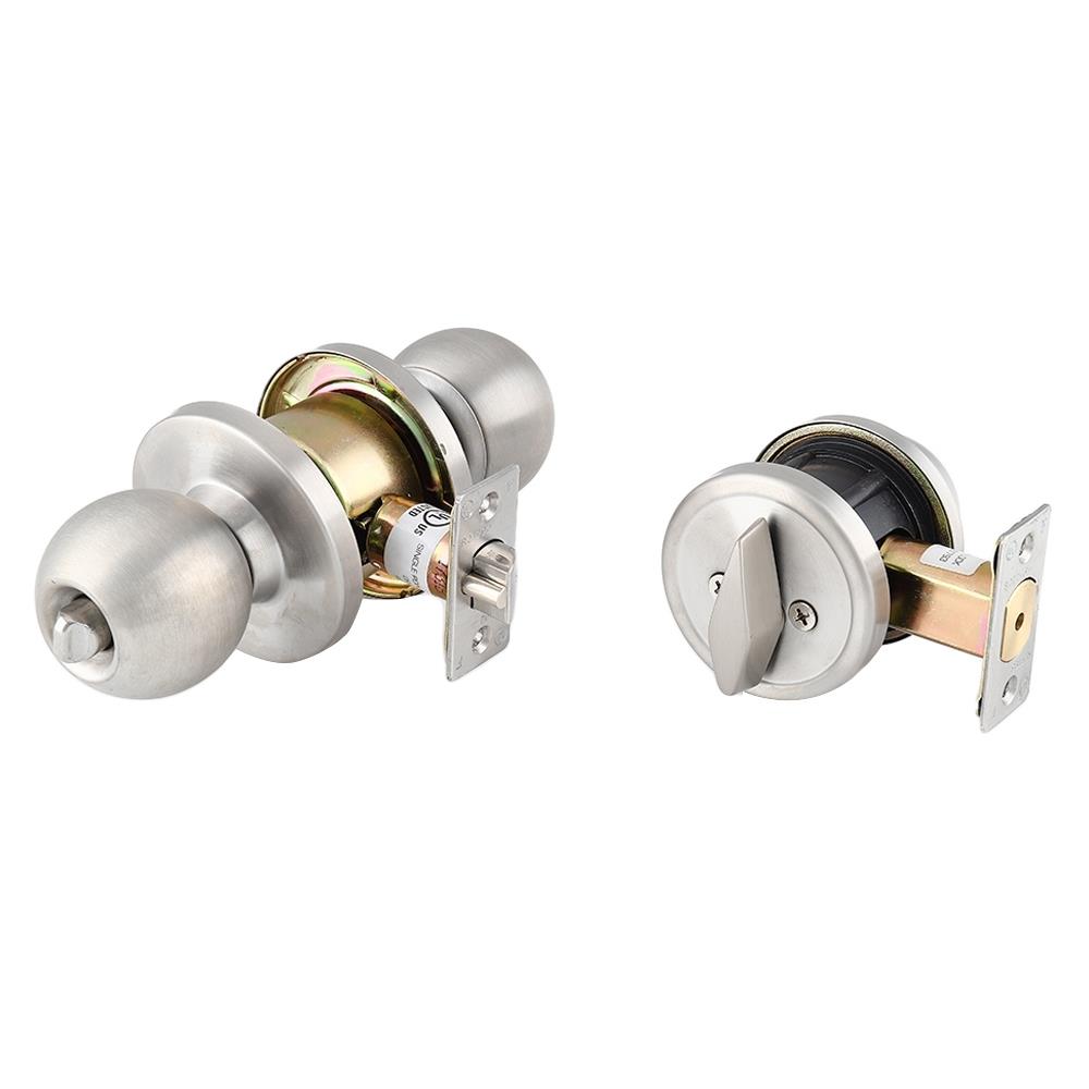 ชุดลูกบิดประตู หัวกลม (พร้อม DEADBOLT) MUL-T-LOCK DTSS-8309 สีสเตนเลส