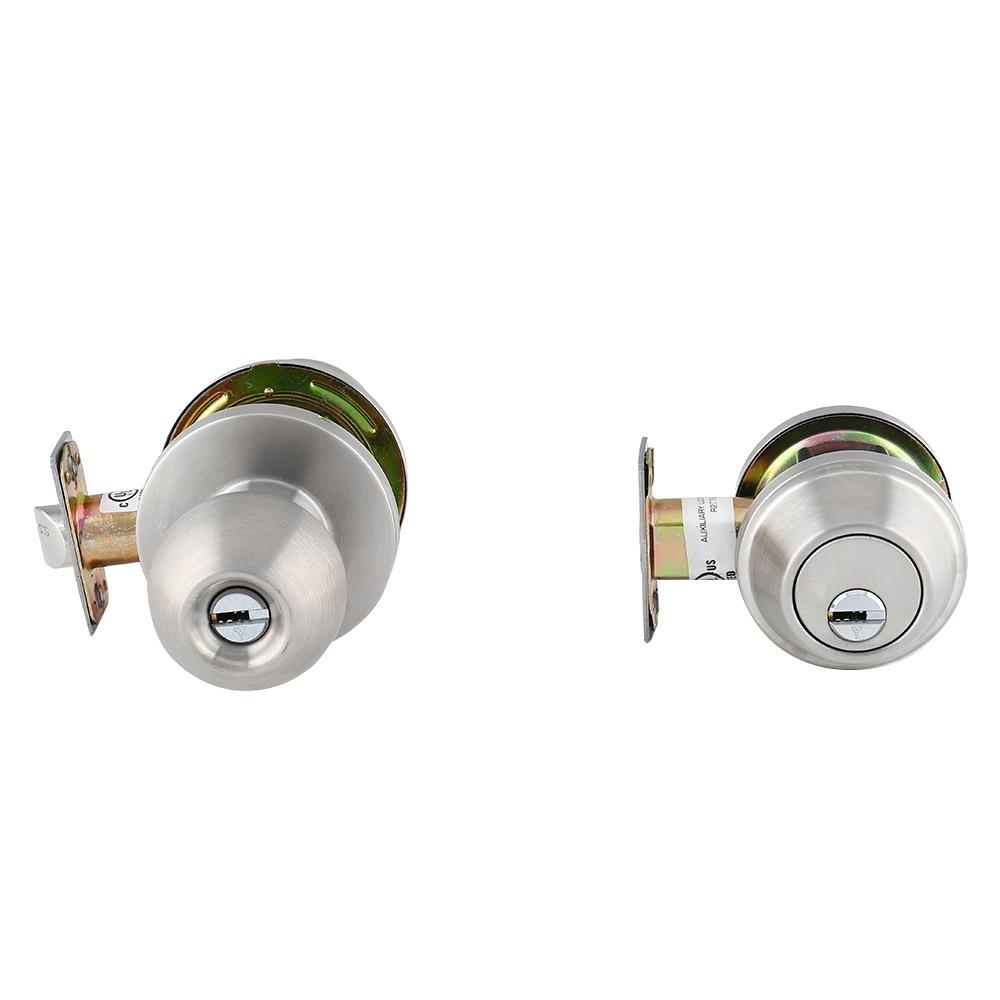 ชุดลูกบิดประตู หัวกลม (พร้อม DEADBOLT) MUL-T-LOCK DTSS-8309 สีสเตนเลส