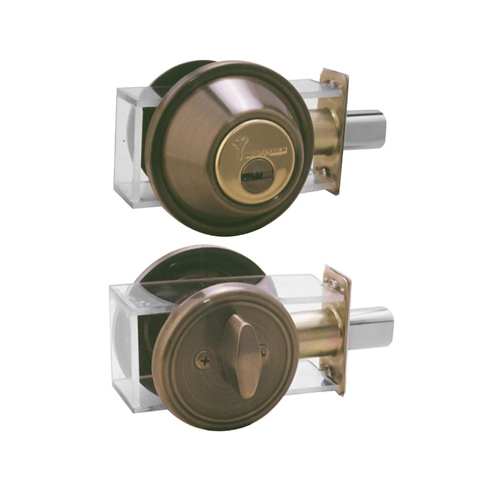 ลูกบิด+DB MUL-T-LOCK DTAB-8302 SET หัวกลม ทองเหลืองรมดำ