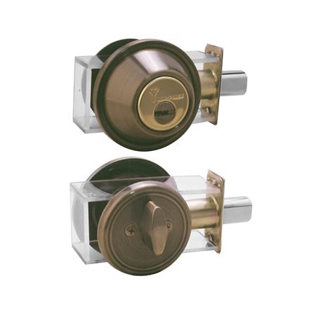 ลูกบิด+DB MUL-T-LOCK DTAB-8302 SET หัวกลม ทองเหลืองรมดำ_0