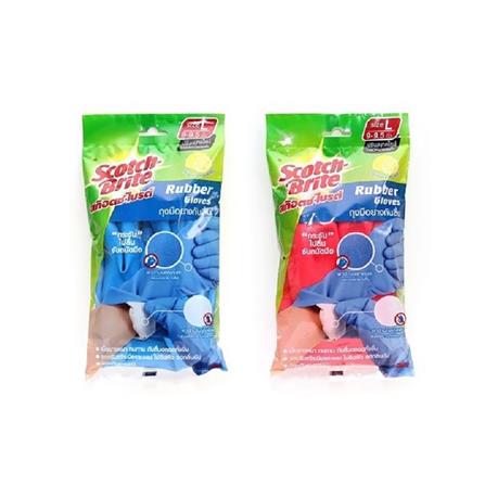 ถุงมือยางกันลื่น ขนาดใหญ่ SCOTH-BRITE SIZE L คละสี_1
