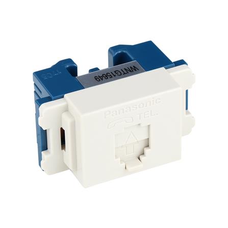 เต้ารับโทรศัพท์ PANASONIC 6P/4C WNTG15649 สีขาว_1