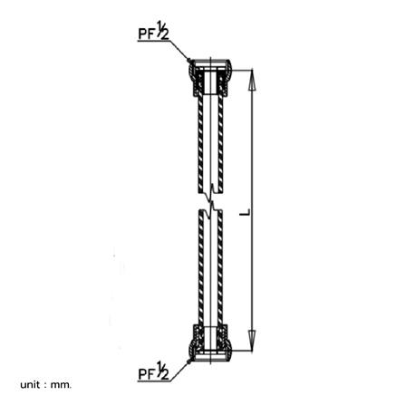 สายน้ำดีพลาสติก COTTO Z409 WH(HM) 16 นิ้ว_1