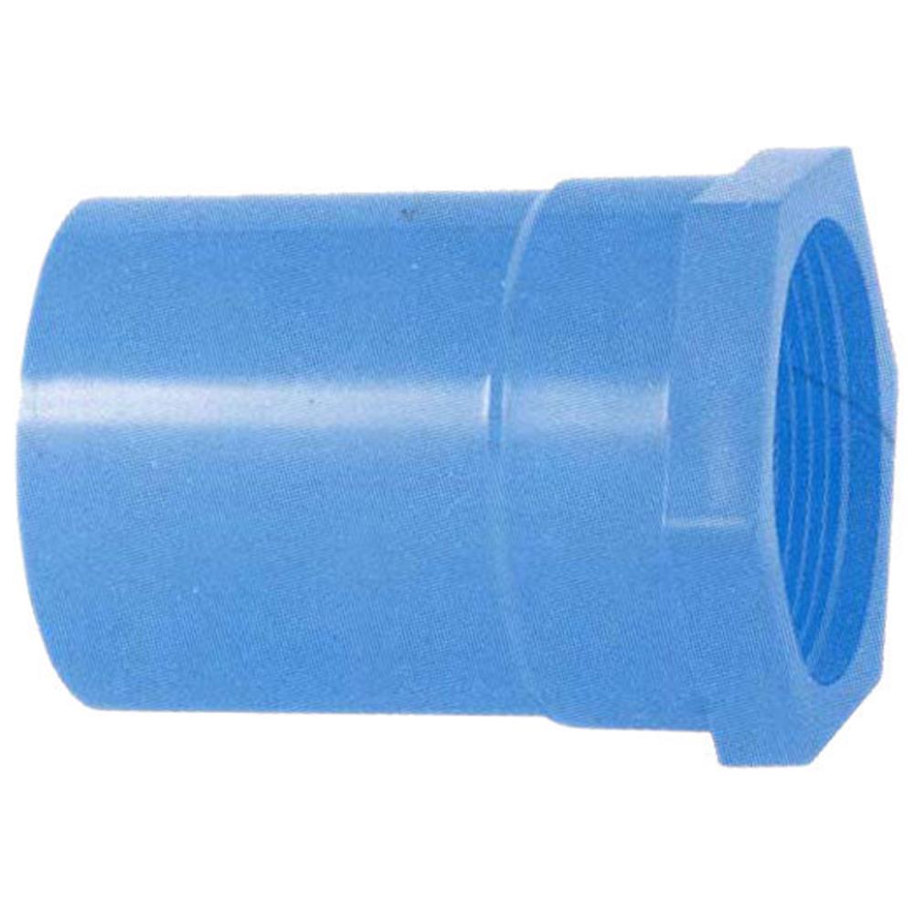 ข้อต่อเกลียวในทองเหลือง ท่อน้ำไทย 1 นิ้ว สีฟ้า