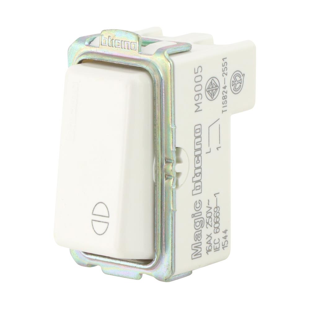 สวิตช์ 1 ทาง BTICINO SM9005 ขนาด 1 ช่อง สีขาว