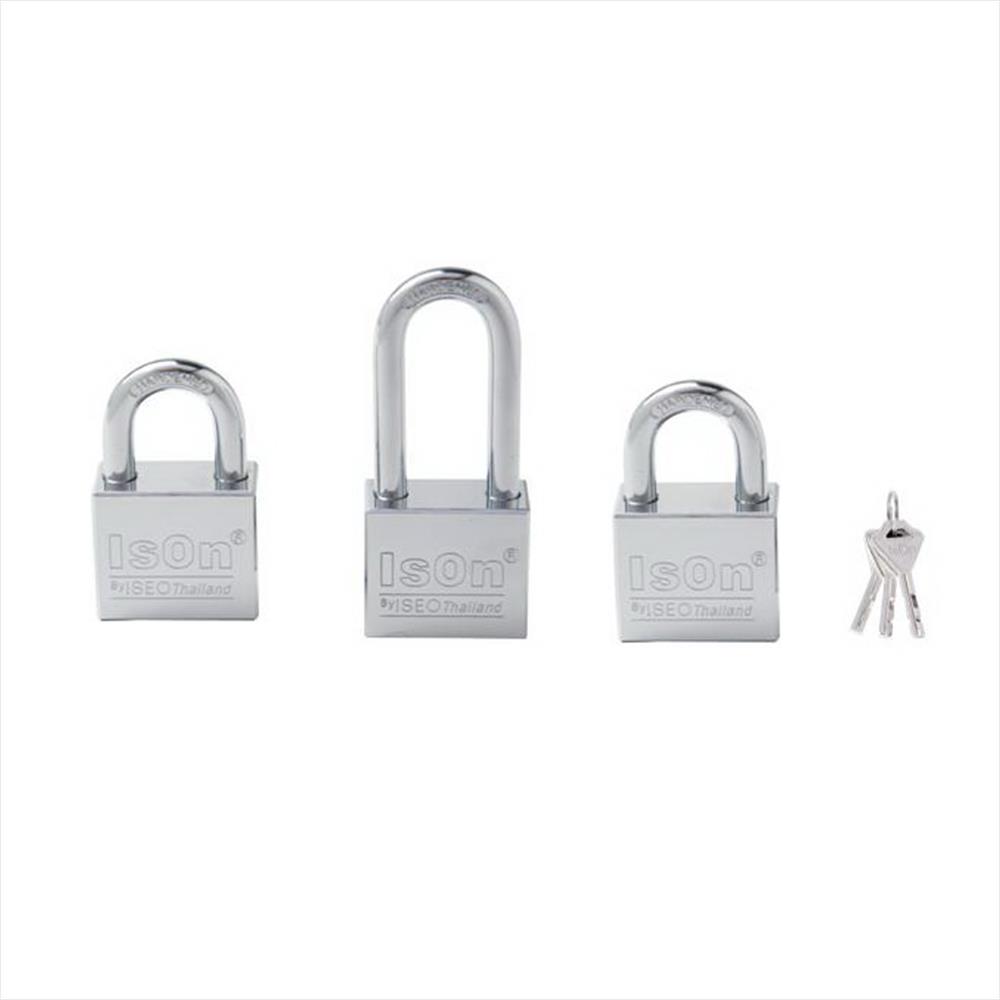 กุญแจคีย์อะไลก์ ISON 877CP 40 มม. สีสเตนเลส (ชุด 3 ตัว) คละแบบ