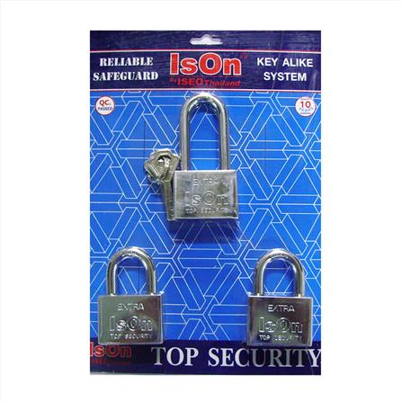 กุญแจคีย์อะไลก์ ISON 877CP 40 มม. สีสเตนเลส (ชุด 3 ตัว) คละแบบ_1