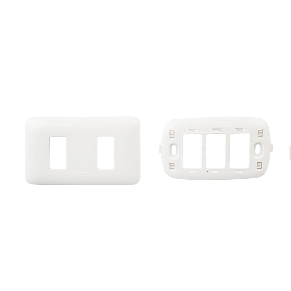 หน้ากาก 2 ช่อง BTICINO SM903/12P สีขาว