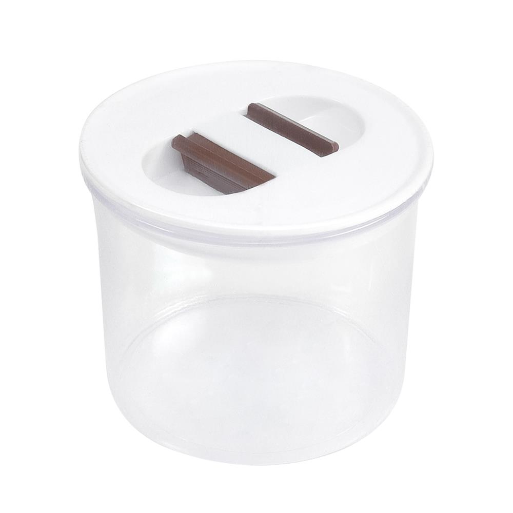 ขวดโหล PS0 0.6 ลิตร กลม-S ฝาบีบ สีขาว