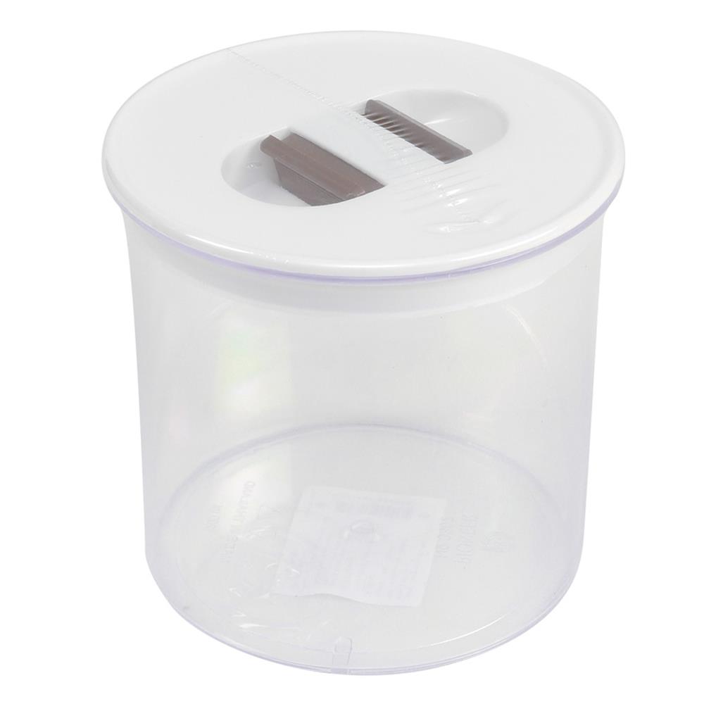 ขวดโหล PS2 1 ลิตร กลม-L ฝาบีบ สีขาว