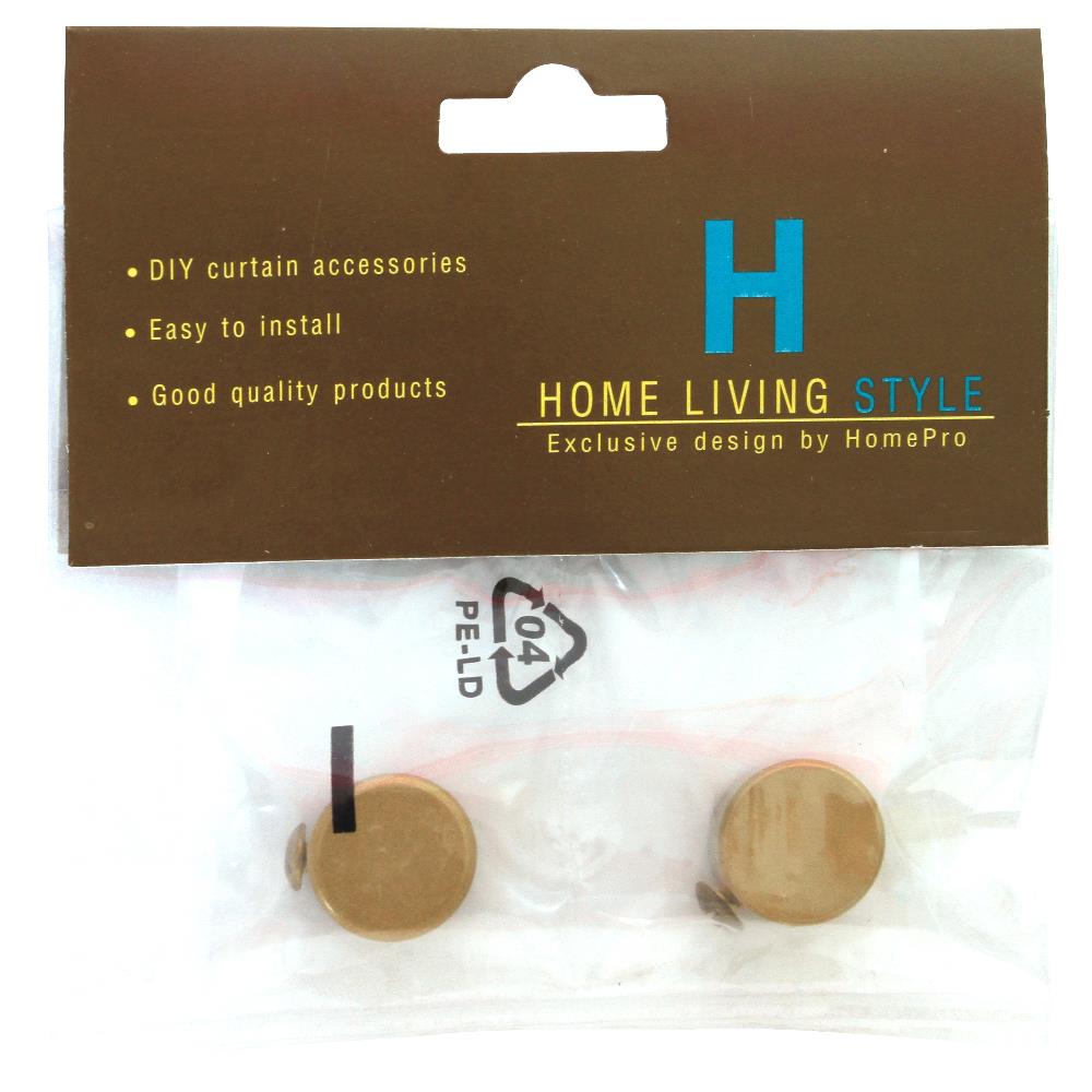 หัว-ท้ายรางผ้าม่าน HOME LIVING STYLE 19 มม. สีทอง