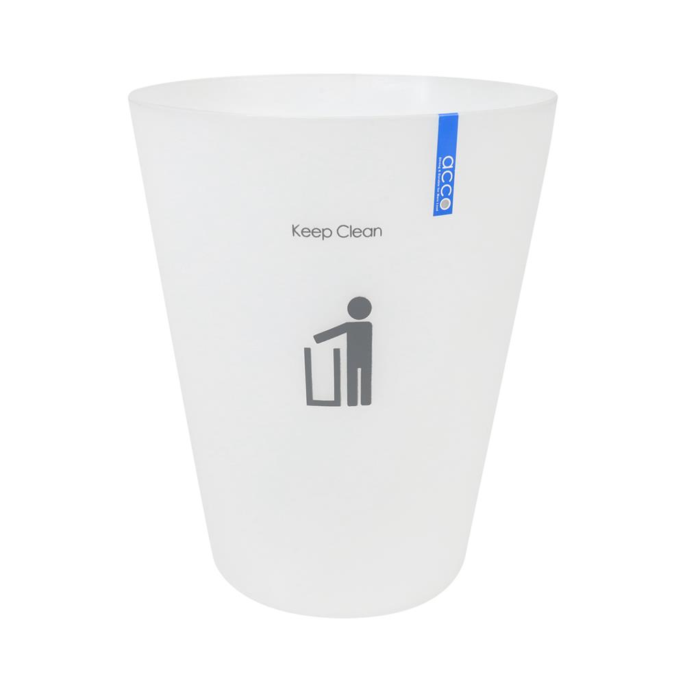 ถังขยะกลม ACCO ขนาด 9 ลิตร สีขาว