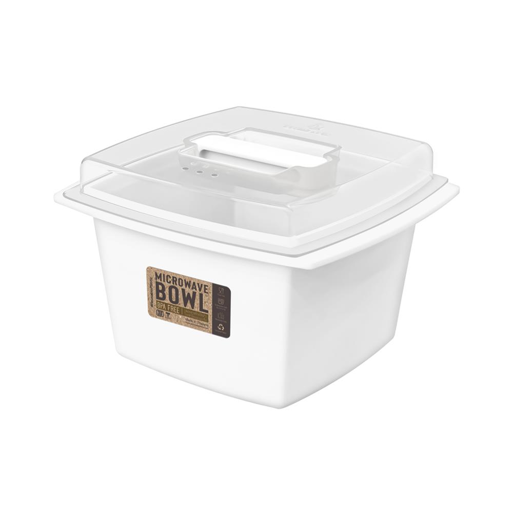 กล่องอาหารไมโครเวฟเหลี่ยม DOUBLE LOCK 4611 0.92 ลิตร