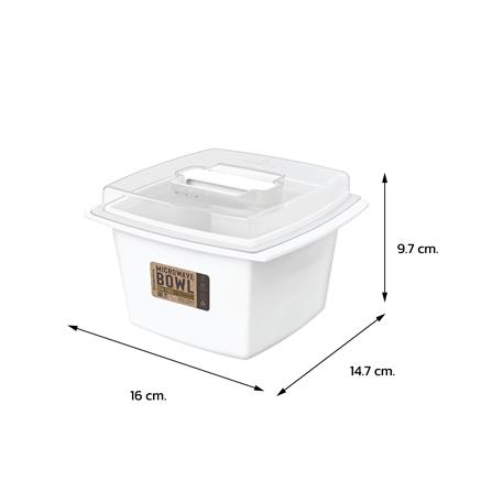 กล่องอาหารไมโครเวฟเหลี่ยม DOUBLE LOCK 4611 0.92 ลิตร_4