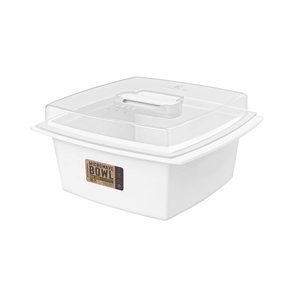 กล่องอาหารไมโครเวฟเหลี่ยม DOUBLE LOCK 4602 1.75 ลิตร