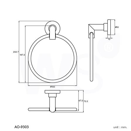 ห่วงแขวนผ้า WS AO-9303 สเตนเลส_1
