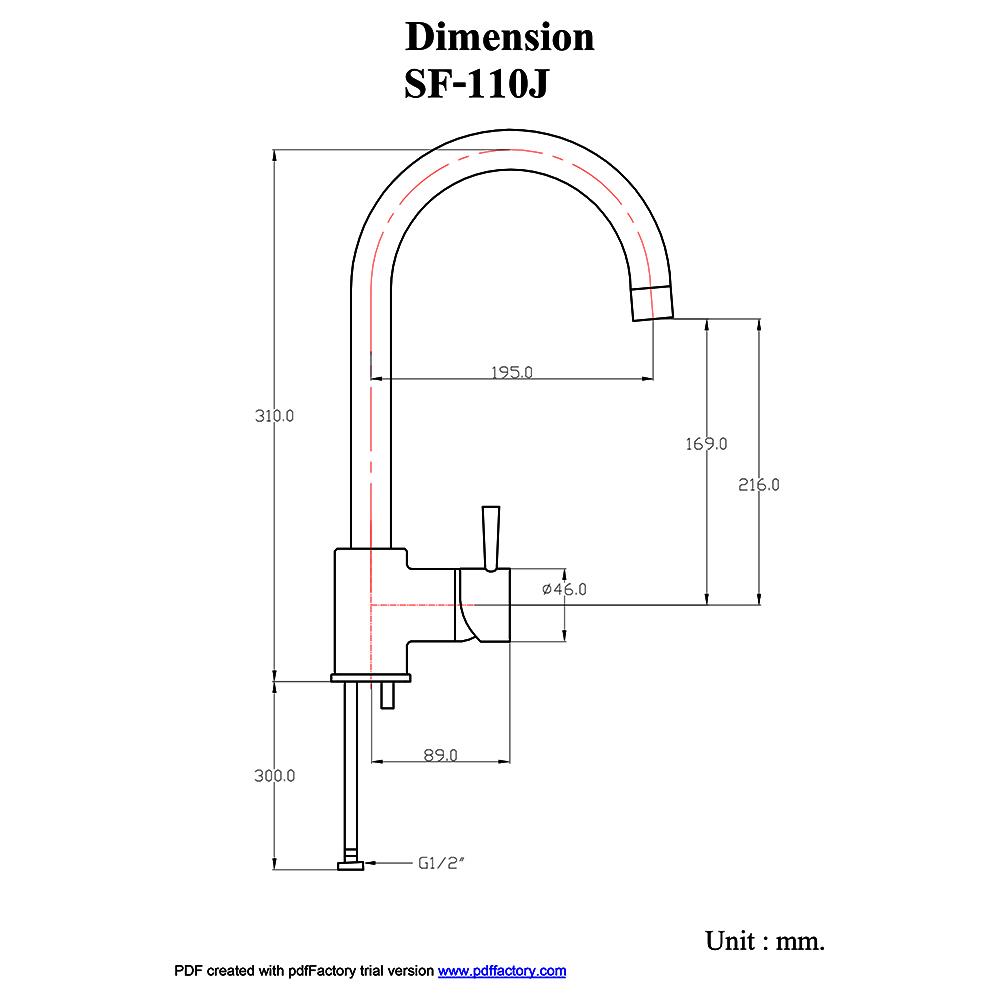 ก๊อกซิงค์ผสมเคาน์เตอร์ HANG SF-110J