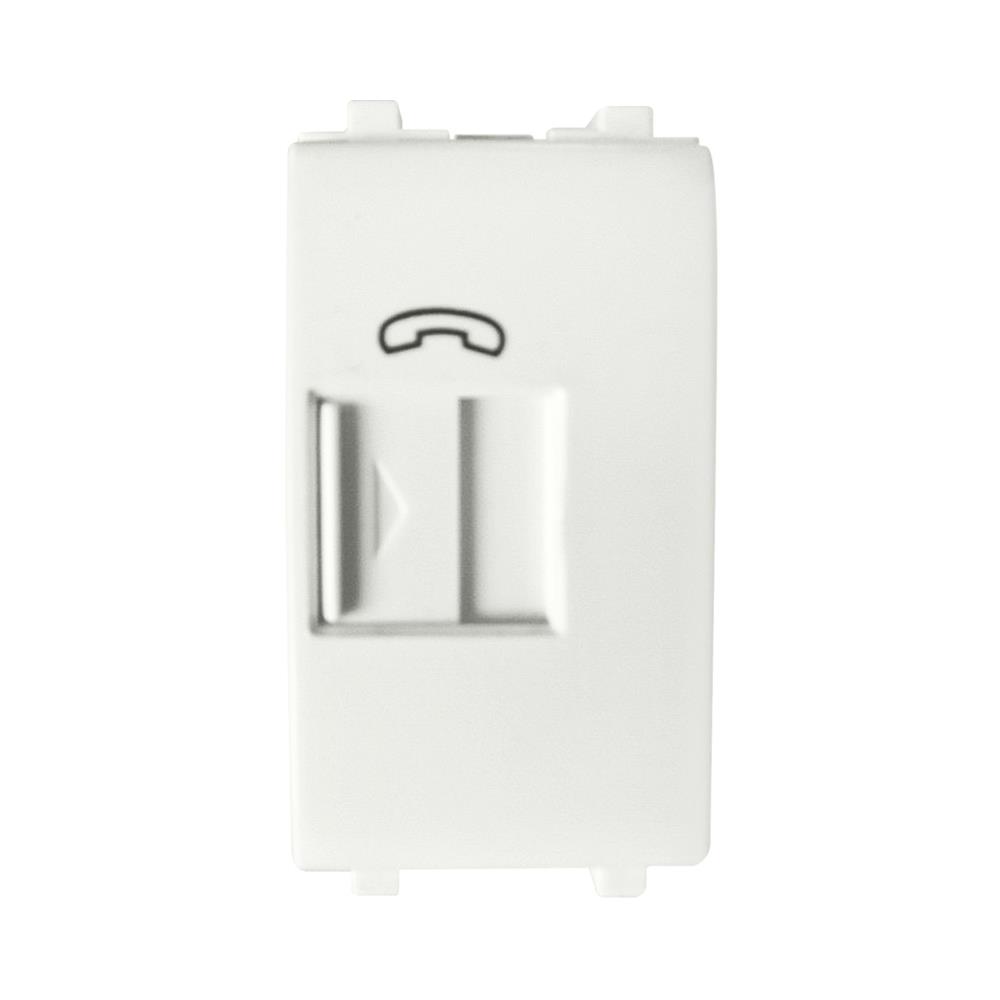 เต้ารับโทรศัพท์ SCHNEIDER 6P/4C 3031RJ64M-T สีขาว