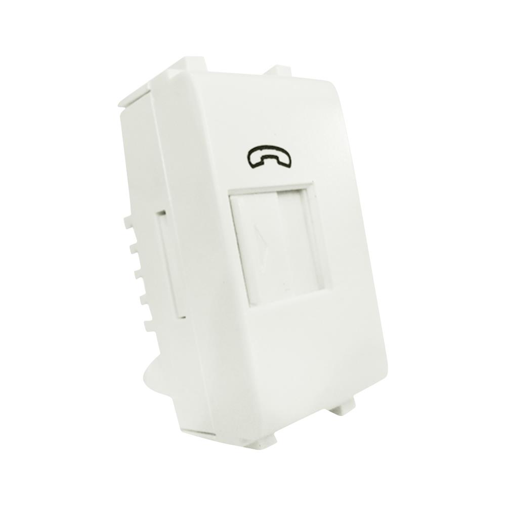 เต้ารับโทรศัพท์ SCHNEIDER 6P/4C 3031RJ64M-T สีขาว