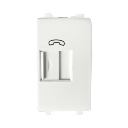 เต้ารับโทรศัพท์ SCHNEIDER 6P/4C 3031RJ64M-T สีขาว