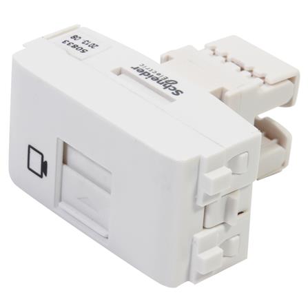 เต้ารับคอมพิวเตอร์ SCHNEIDER CAT5E CONCEPT 3031RJ88SMA5 สีขาว