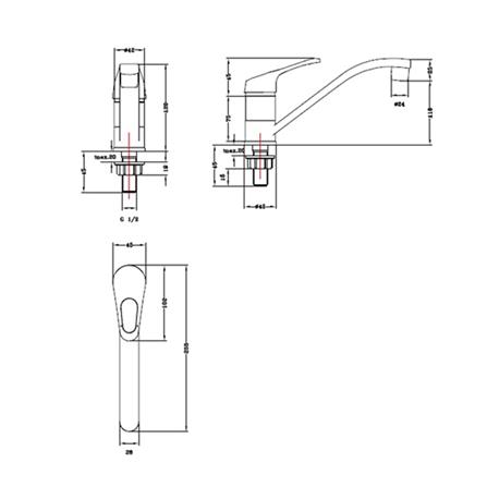 ก๊อกซิงค์เดี่ยวเคาน์เตอร์ KARAT FAUCET HO60-50(C)_1