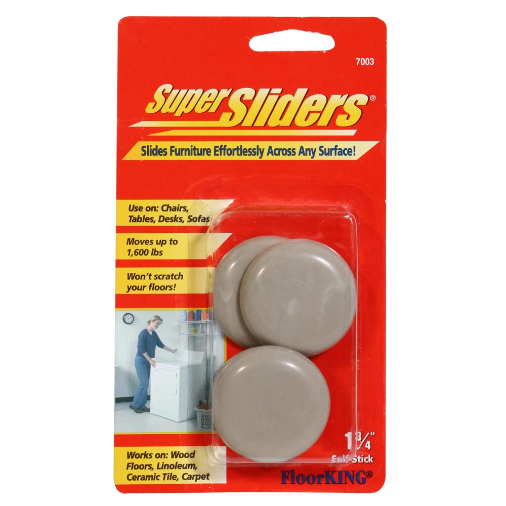 FURNITURE SLIDER SUPER SLIDERS 4700395 ROUND 1-3/4+1" 4PCS