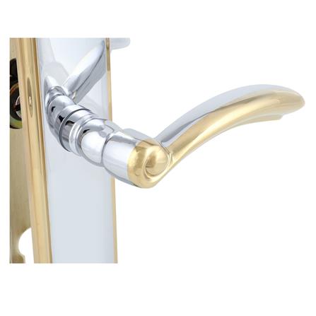 ชุดมือจับก้านโยกหลอก (DUMMY MORTISE)  MUL-T-LOCK 2358 สีทองเงา_2