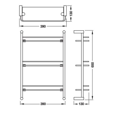 ชั้นกระจกติดผนัง 3 ชั้น HAFELE 499.98.006_3