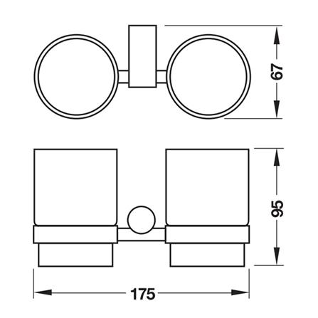 ที่ใส่แปรงพร้อมแก้ว HAFELE 499.98.063 สีโครม_1