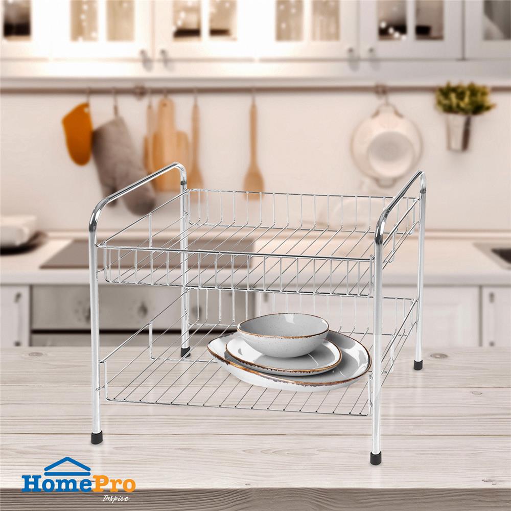 ชั้นวางจาน S สเตนเลส 2 ชั้น KECH HWS014