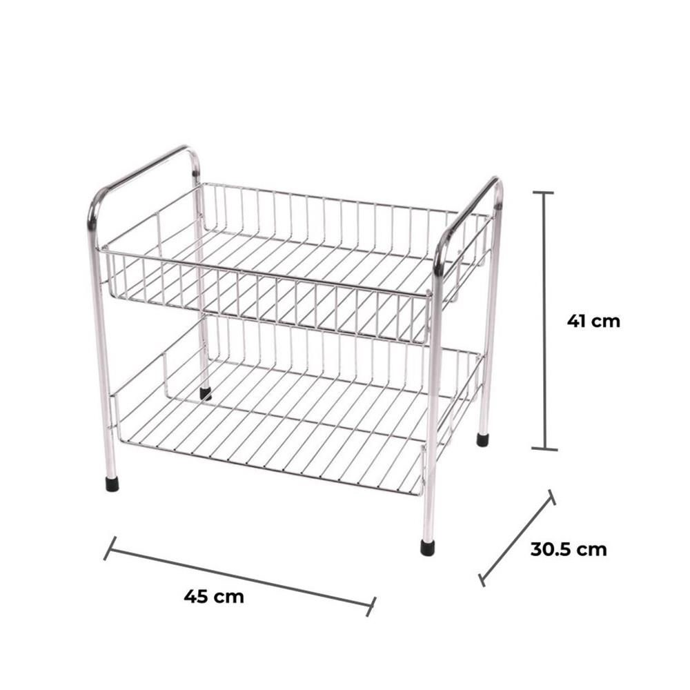 ชั้นวางจาน S สเตนเลส 2 ชั้น KECH HWS014