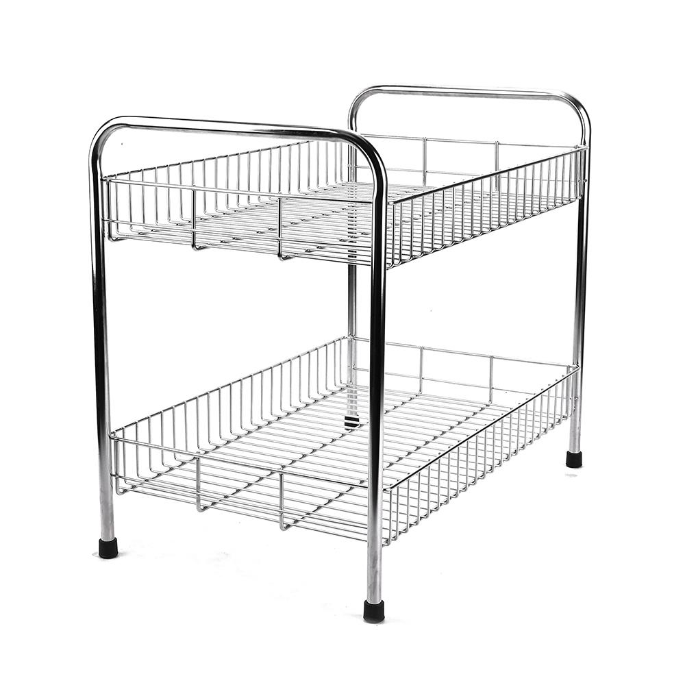 ชั้นวางจาน L สเตนเลส 2 ชั้น KECH HWS027