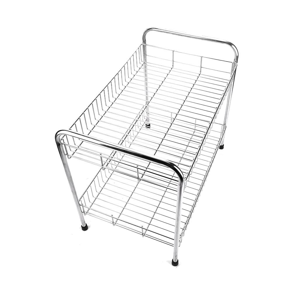 ชั้นวางจาน L สเตนเลส 2 ชั้น KECH HWS027