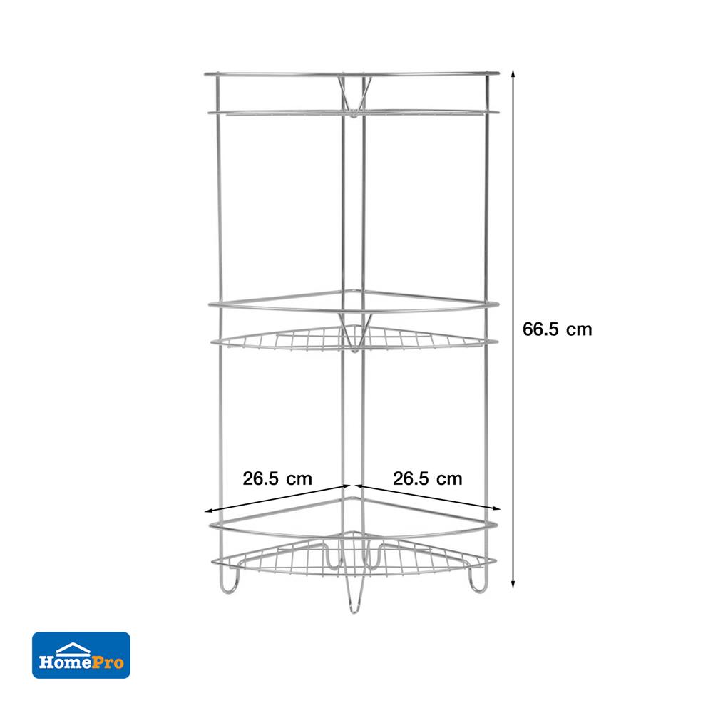 ชั้นเข้ามุม สแตนเลส 3 ชั้น KECH HWS057