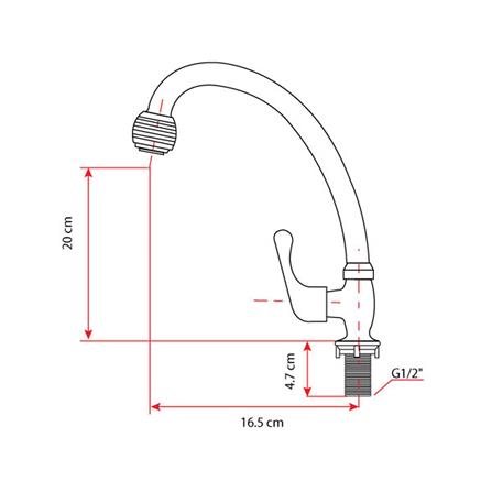 ก๊อกซิงค์เดี่ยวเคาน์เตอร์ HOEN S42/2_1