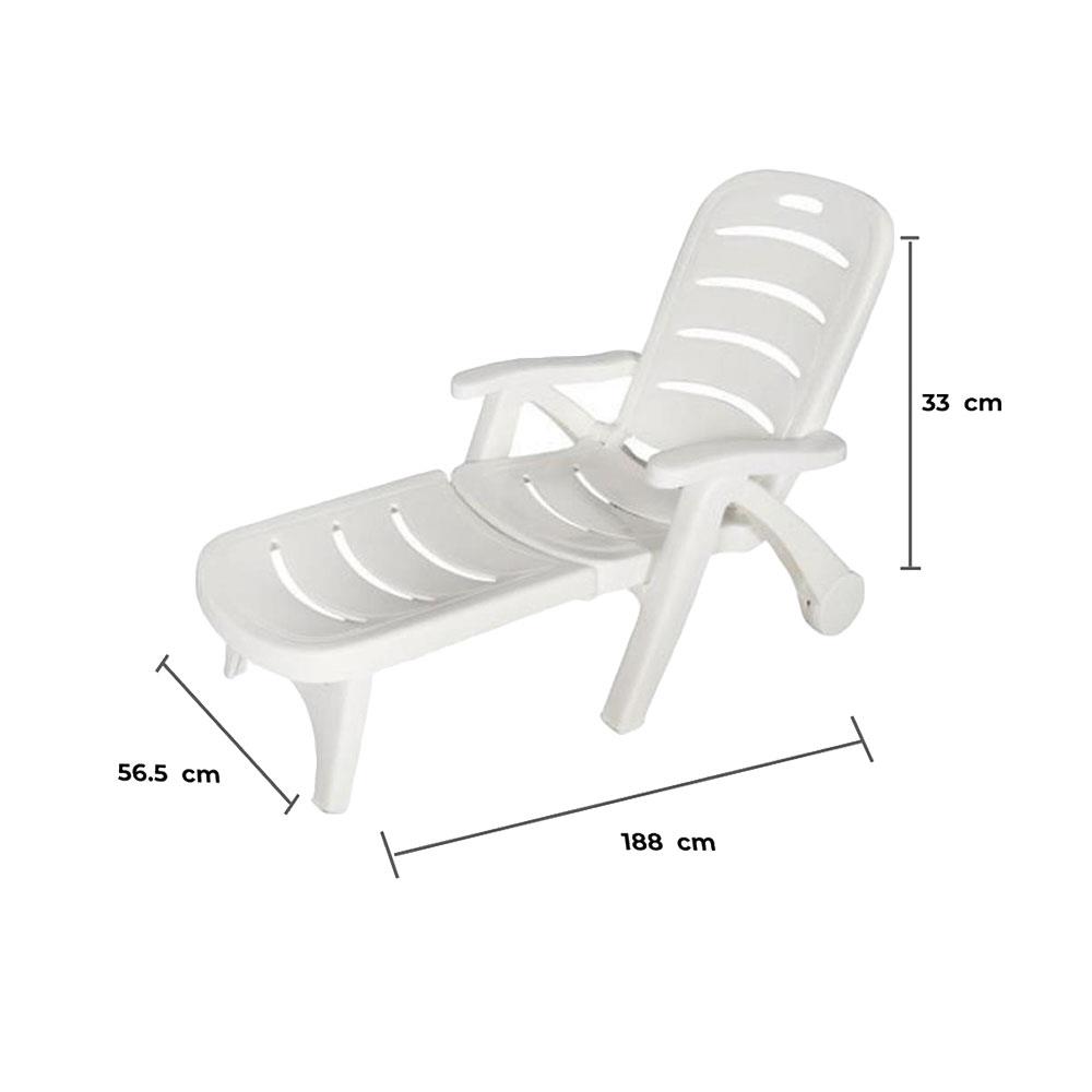 เก้าอี้ริมสระ SPRING JASMINE XDC-119 สีขาว