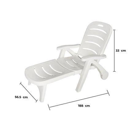 เก้าอี้ริมสระ SPRING JASMINE XDC-119 สีขาว_5