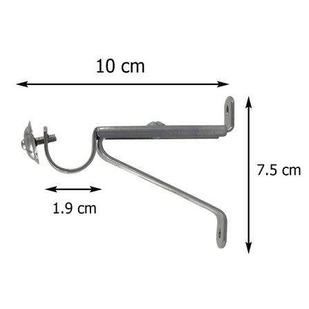 ขารับราง 1 ชั้น เหล็ก HOME LIVING STYLE 19 มม. สีเงิน_5